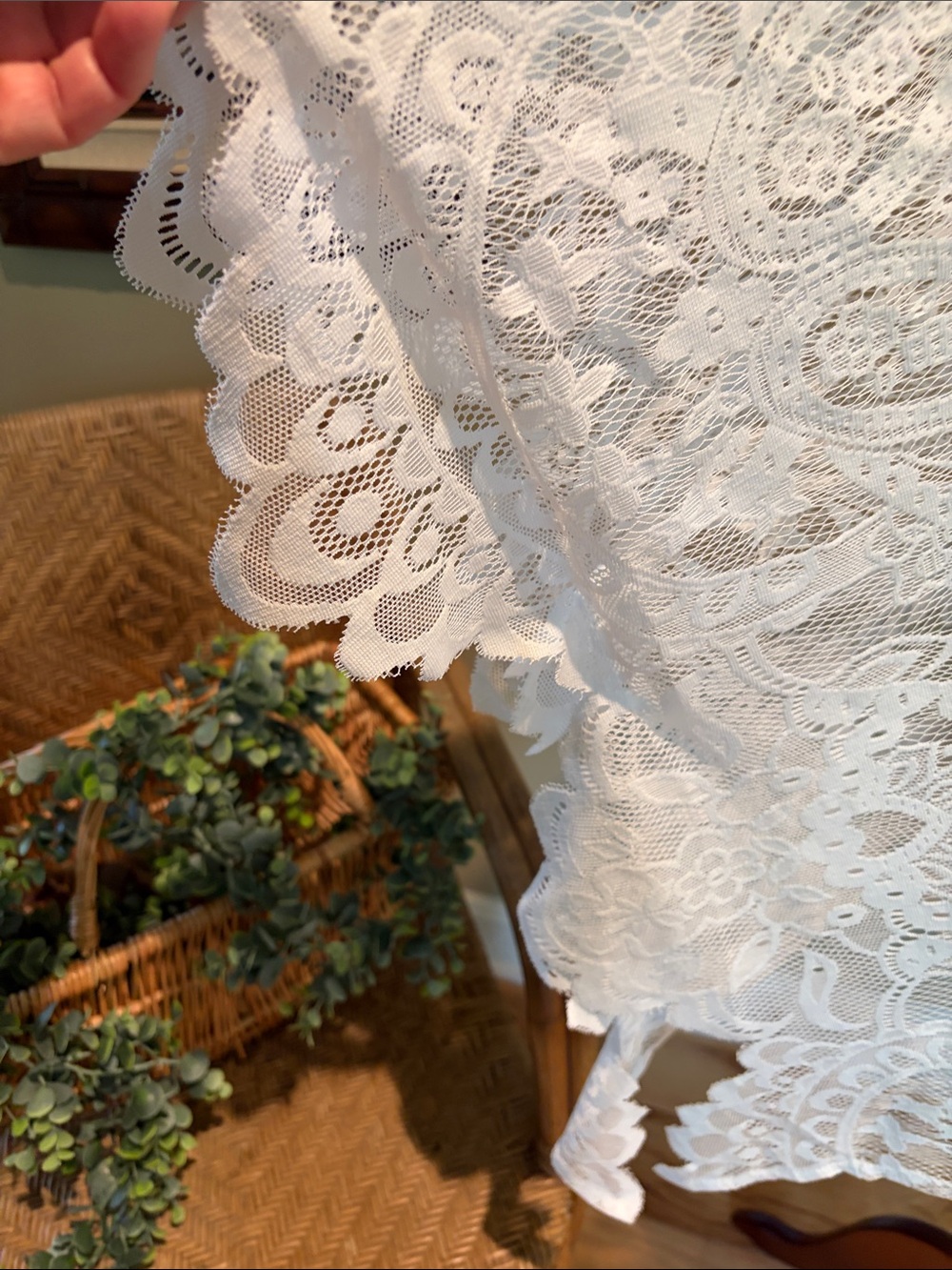 Vince Camuto Ivory Floral Lace Open-Front Cover-Up - Picture 3 of 11